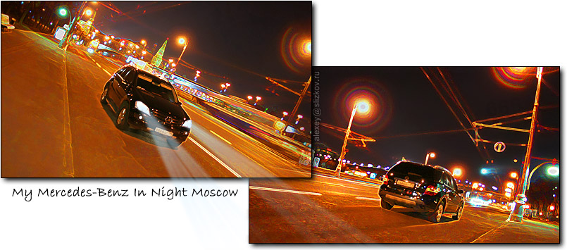 My Mercedes-Benz In Night Moscow